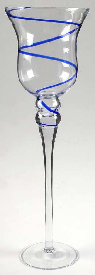 Swirline Cobalt 15" Tall Single Light Candlestick by Pier 1-1