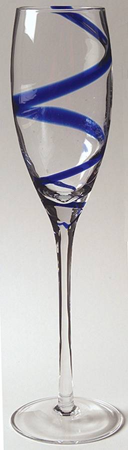Swirline Cobalt Fluted Champagne by Pier 1-1