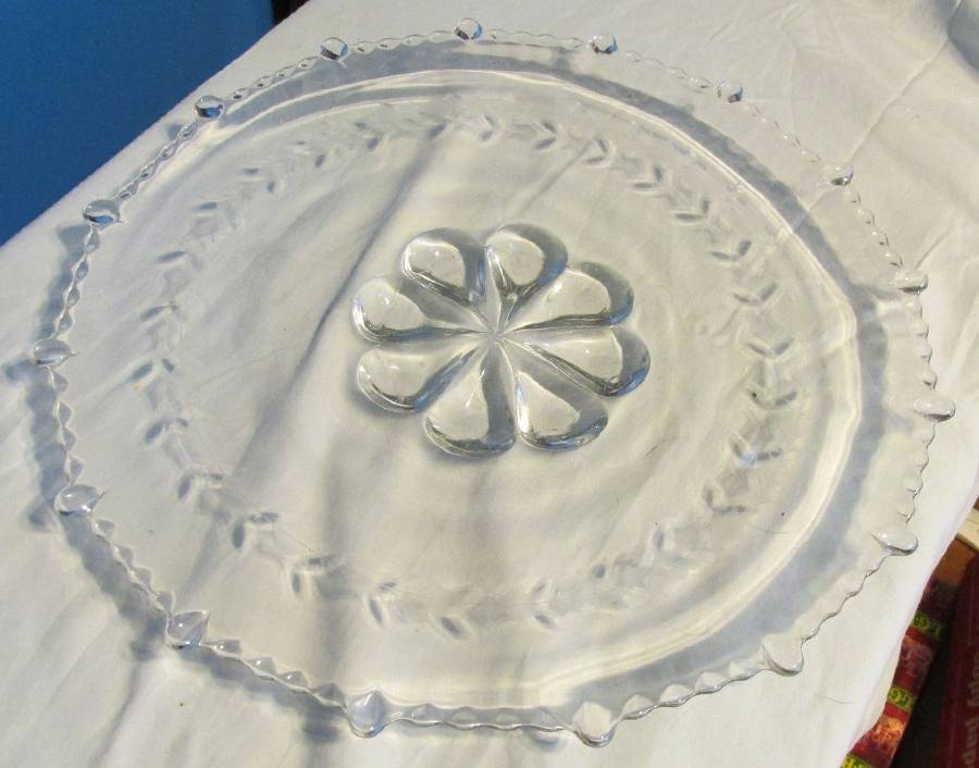555-3 15" Torte Plate by Paden City-1