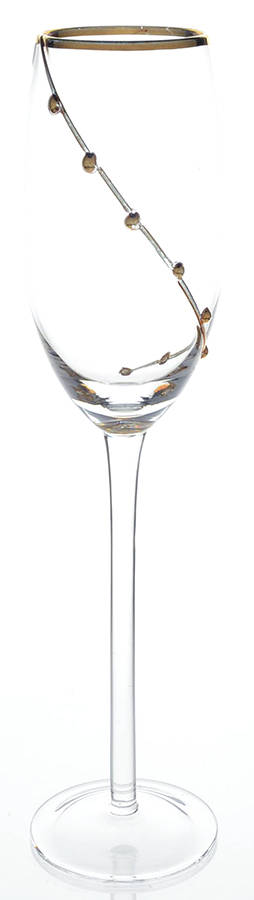 Gold Dot Swirl Fluted Champagne by Pier 1-1