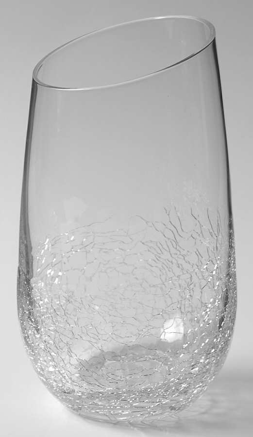 Angled Rim Crackle Tall Flat Tumbler by Pier 1-1