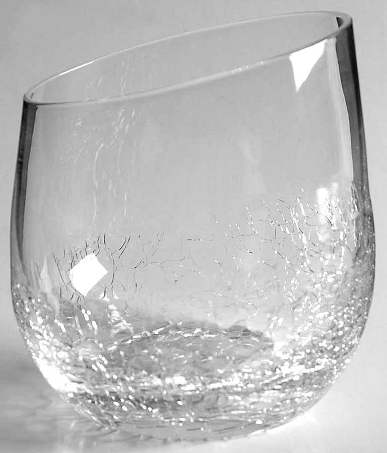 Angled Rim Crackle 12 Oz Flat Tumbler by Pier 1-1