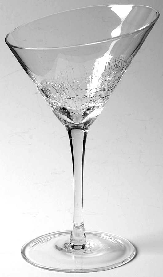 Angled Rim Crackle Martini Glass by Pier 1-1