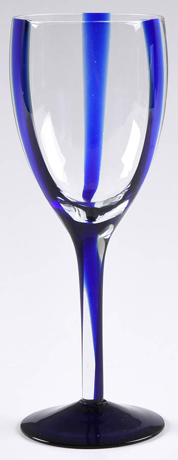 Blue Stripes Wine Glass by Pier 1-1