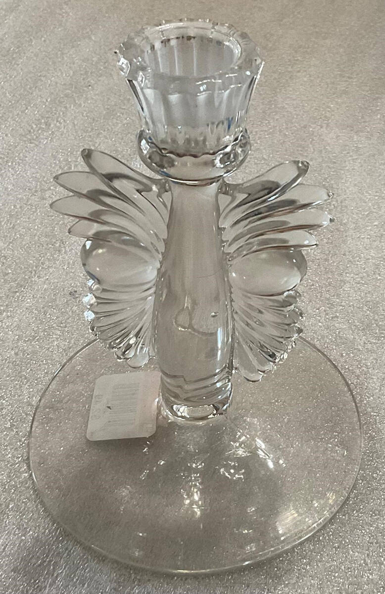 Maya Clear Single Light Candlestick by Paden City-1