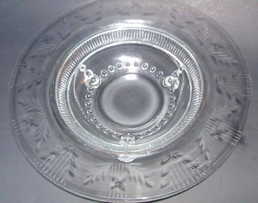 330-1 12" 3-Toed Footed Bowl by Paden City-1