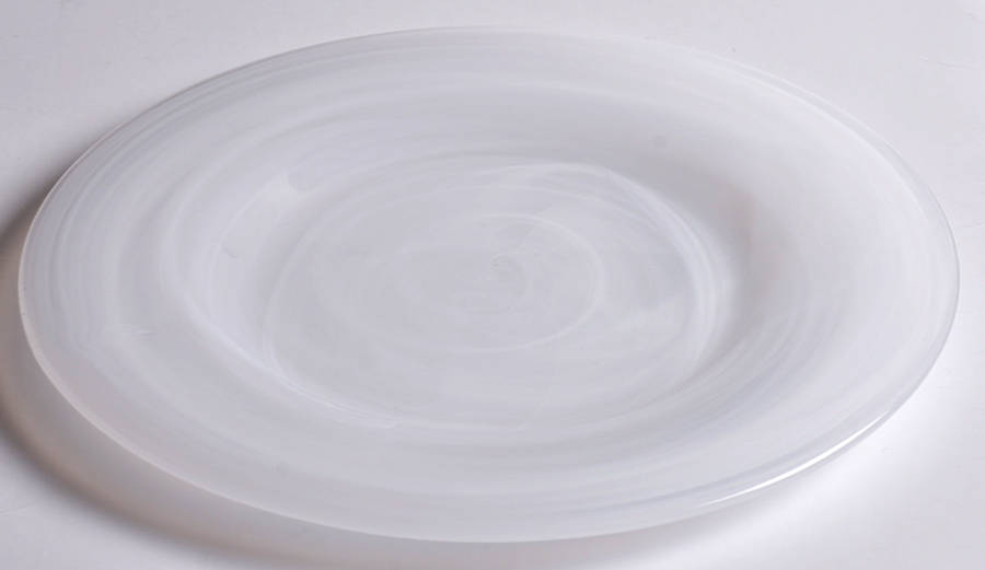 White Alabaster Niveus Salad Plate by Pier 1-1