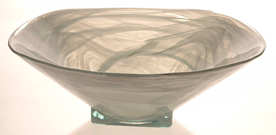 White Alabaster Niveus 9" Square Bowl by Pier 1-1