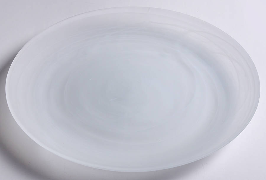 White Alabaster Niveus Dinner Plate by Pier 1-1