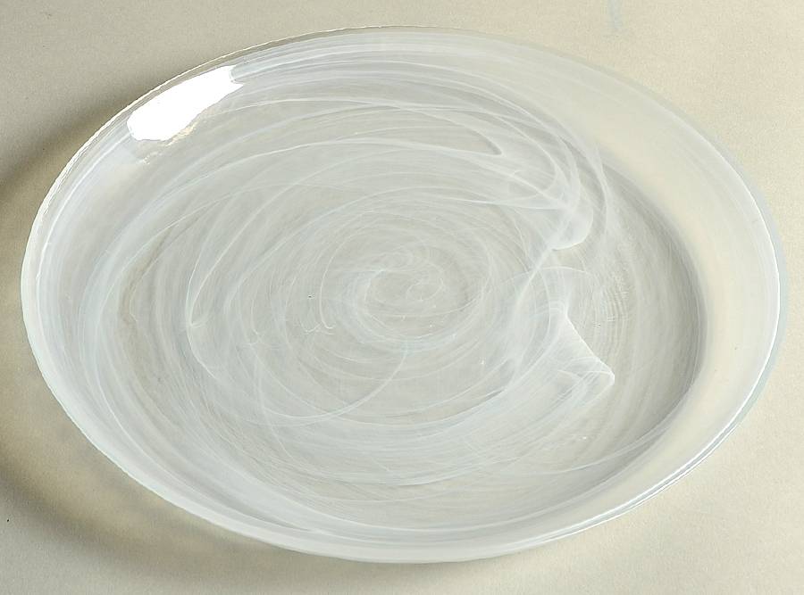 White Alabaster Niveus Luncheon Plate by Pier 1-1
