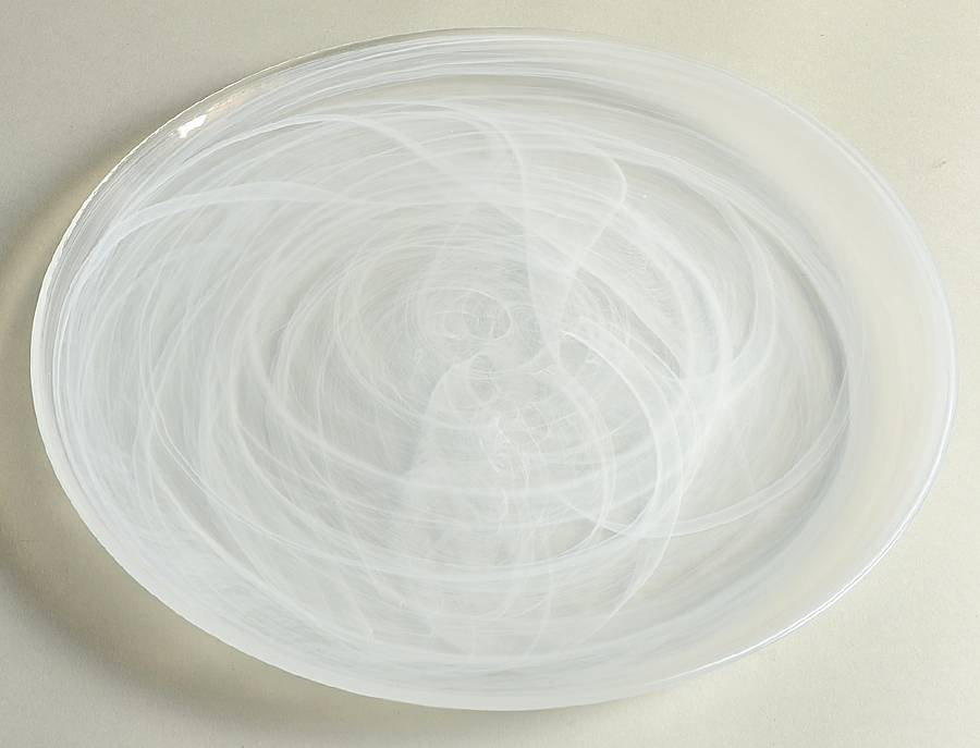 White Alabaster Niveus Dinner Plate by Pier 1-1