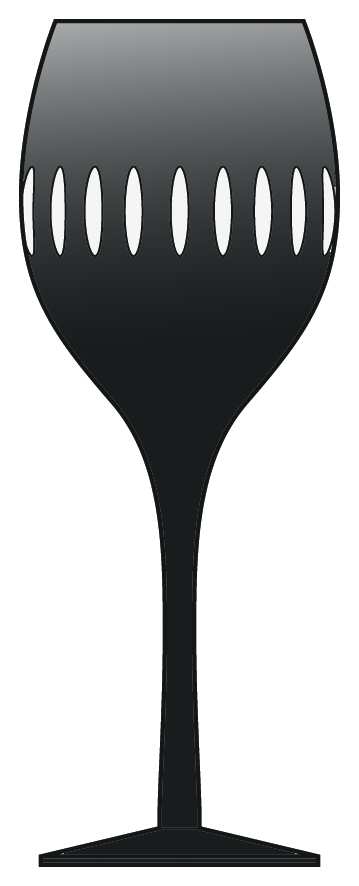 Black and White Wine Glass by Pier 1-1