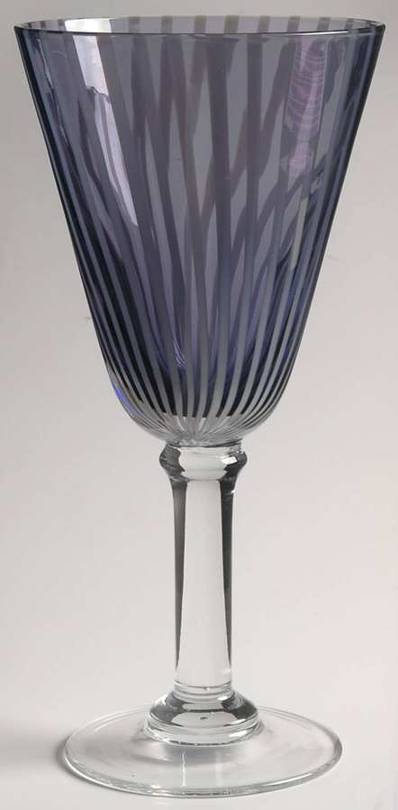 Vertical Stripe Violet Water Goblet by Pier 1-1
