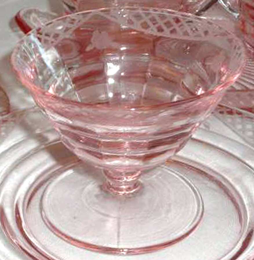Gypsy Pink Low Sherbet by Paden City-1
