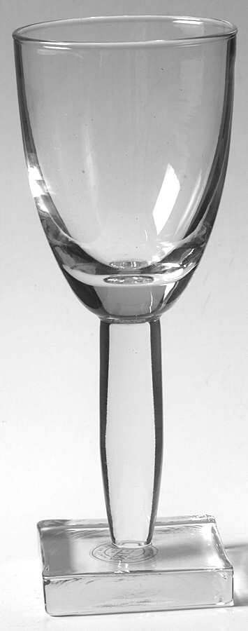 Square Base Clear Wine Glass by Puccinelli-1