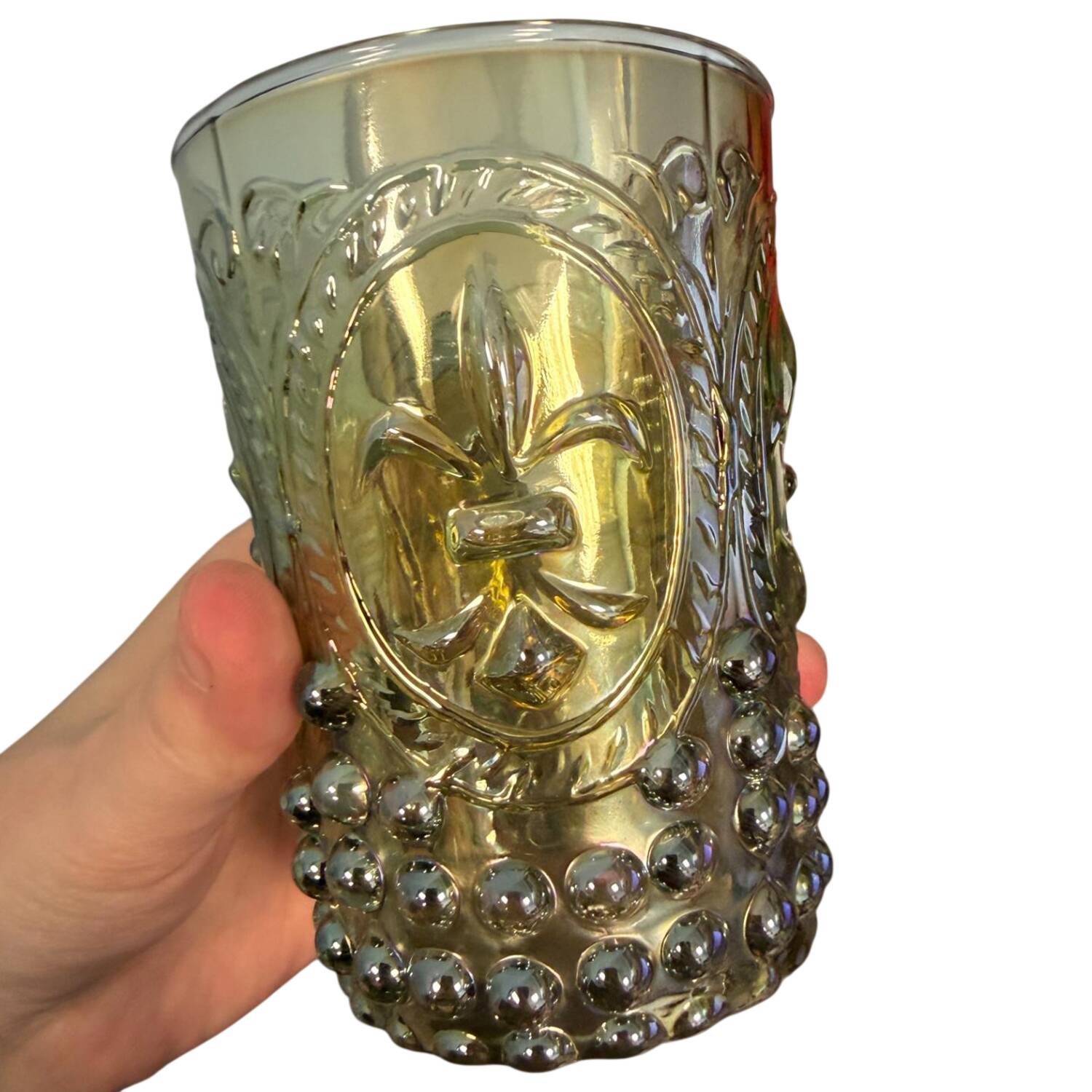 Fleur de Lis 8 Oz Flat Tumbler by Pier 1-1