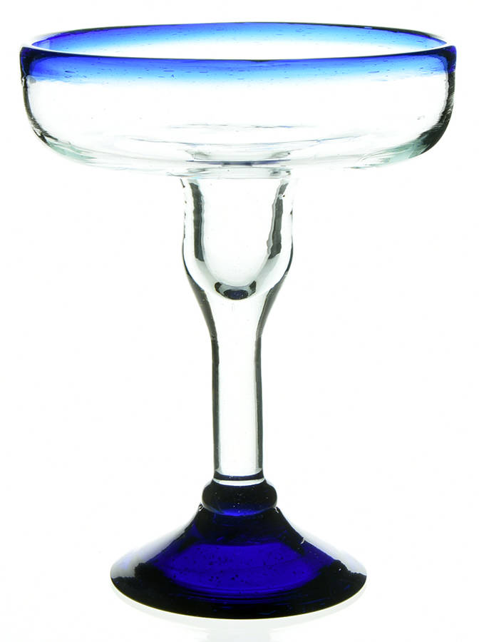 Cobalt Rim Margarita Glass by Pier 1-1