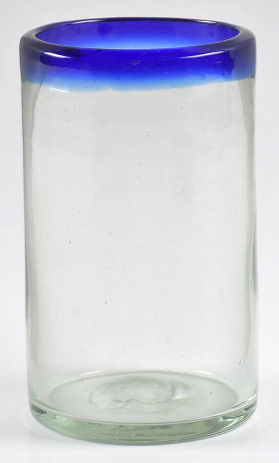 Cobalt Rim 12 Oz Flat Tumbler by Pier 1-1