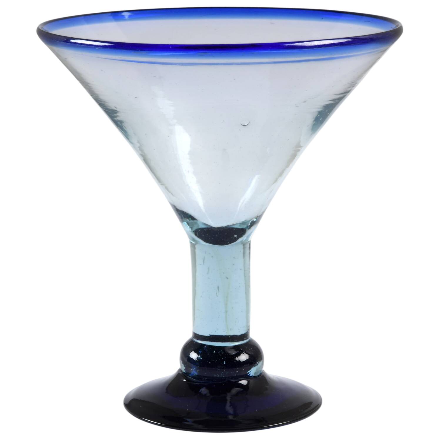 Cobalt Rim Martini Glass by Pier 1-1