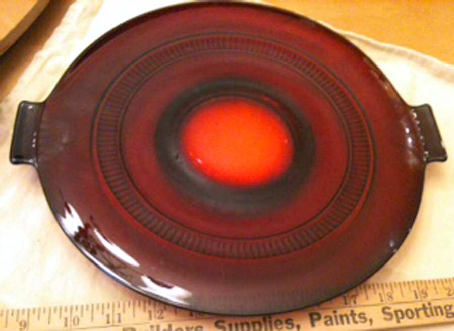 Cavendish Ruby Cake Plate by Paden City-1