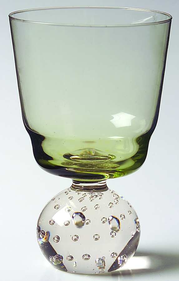 Raindrop Pale Green Water Goblet by Portugal-1