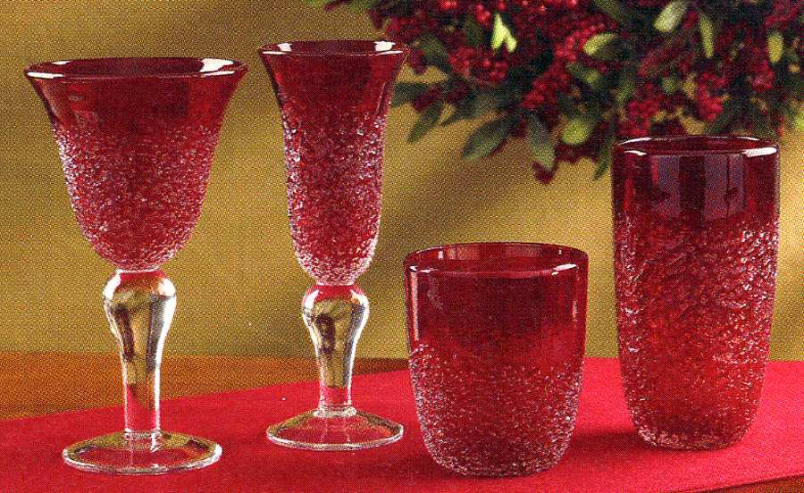 Red Ice Water Goblet by Park Designs-1