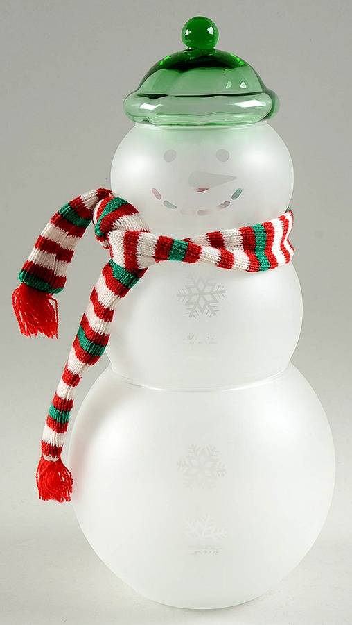PHC22 (4 Piece) Snowman Candy Dish by Princess House-1
