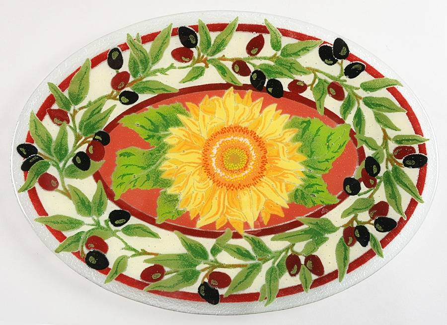 Tuscany 17" Oval Platter by Peggy Karr-1