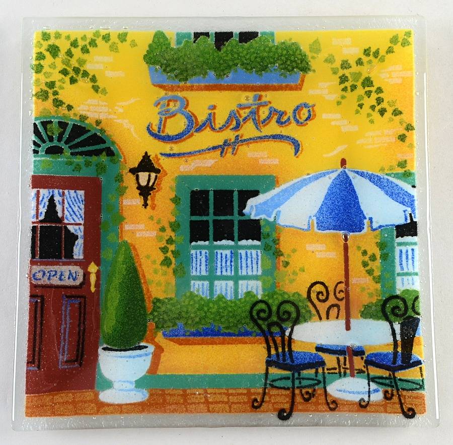Bistro 10" Square Platter by Peggy Karr-1