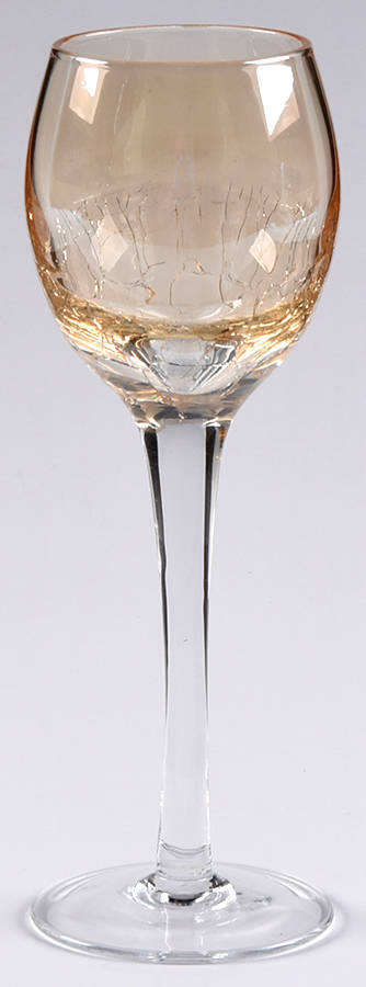 Amber Crackle (Golden Luster) Cordial Glass by Pier 1-1