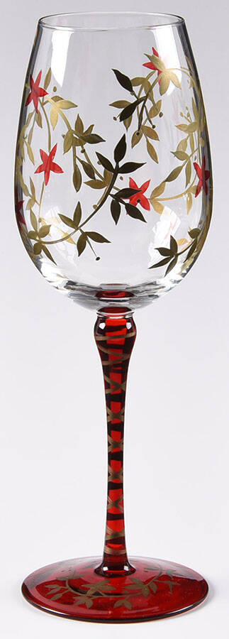 Gold Leaf Water Goblet by Pier 1-1
