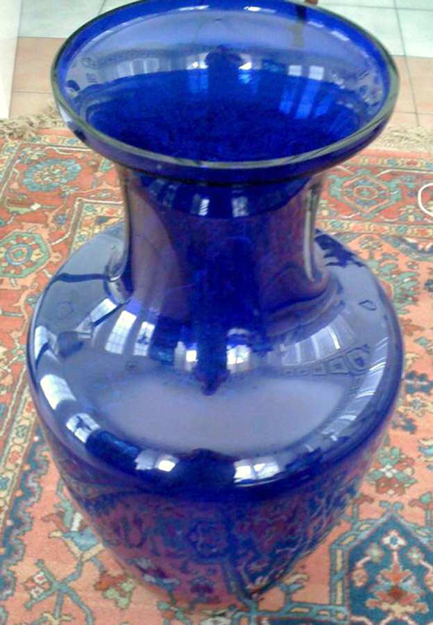 Masterwork Cobalt Blue 30" Delphi Vase by Pilgrim Glass-1