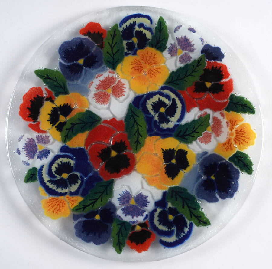 Pansies Dinner Plate by Peggy Karr-1