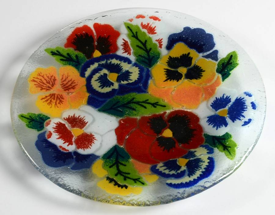 Pansies Salad Plate by Peggy Karr-1