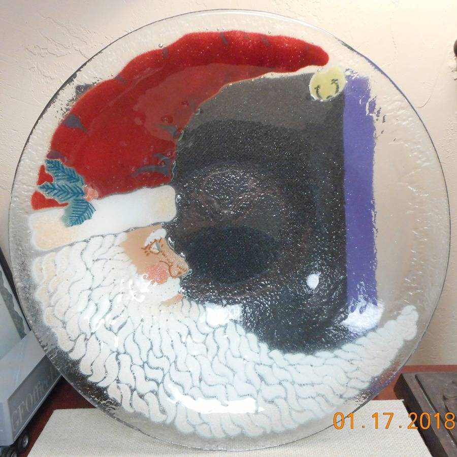 St. Nick 12" Round Bowl by Peggy Karr-1