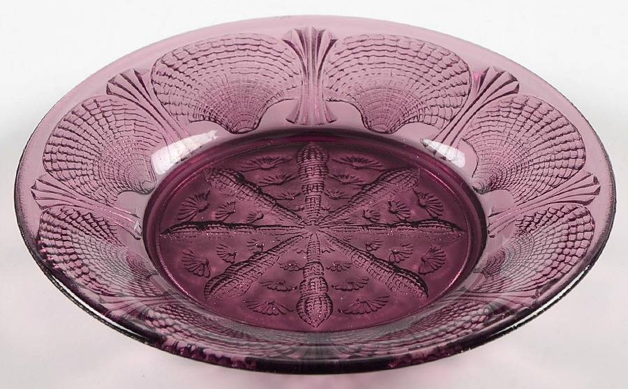 Seashell Amethyst Canape Plate by Portieux-1