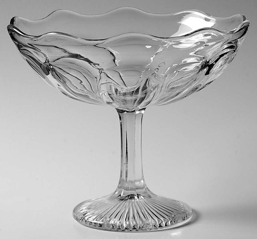 Estelle Clear Round Compote (Height X Width) by Paden City-1