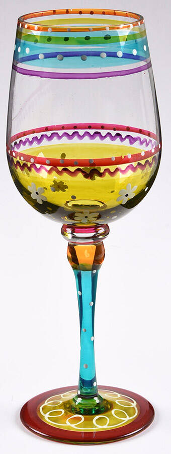 Festive Stripe (Gold Accents) Red Wine by Pier 1-1