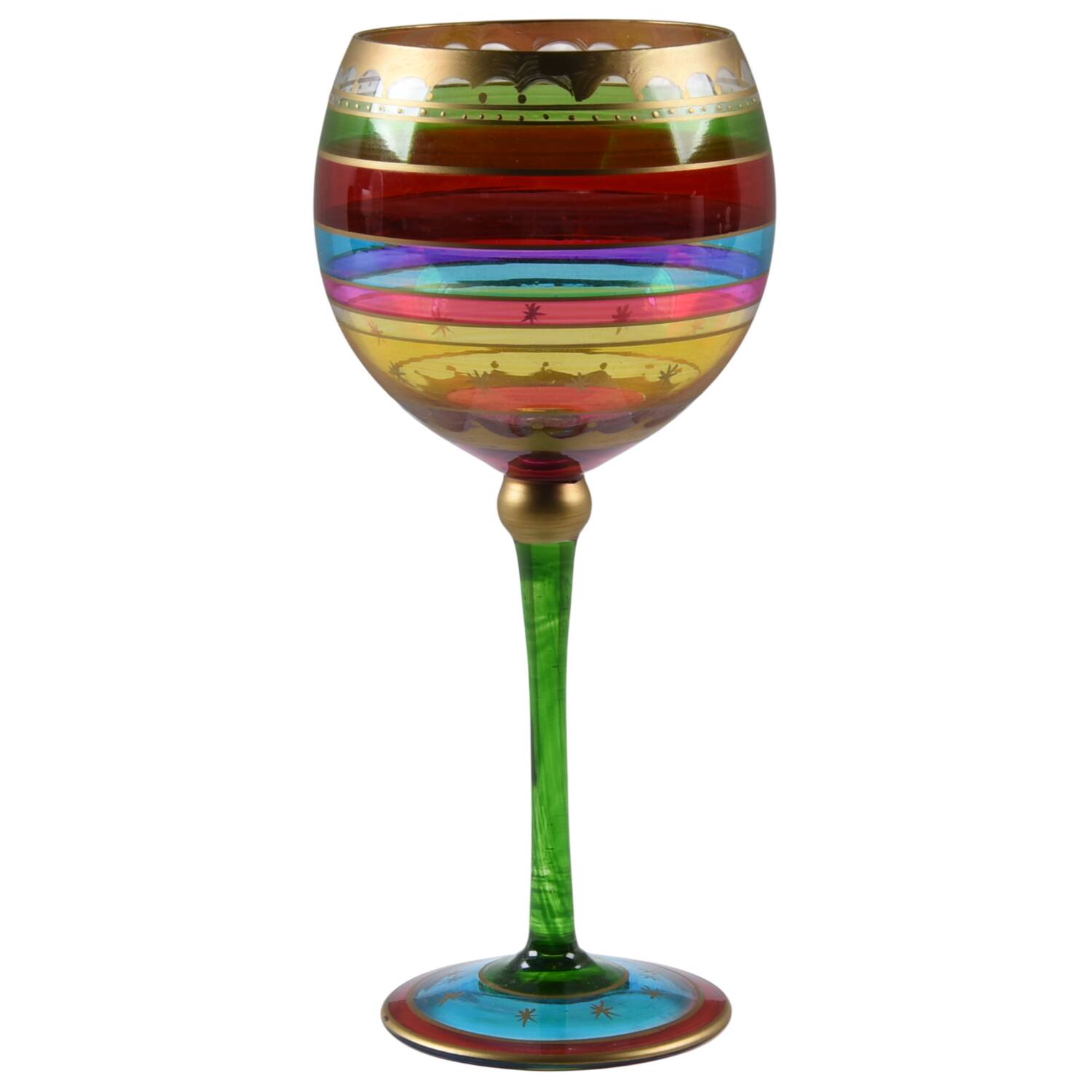 Festive Stripe (Gold Accents) Balloon Wine by Pier 1-1