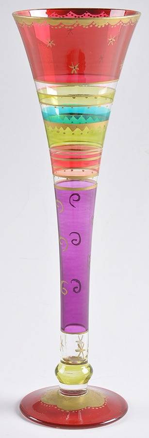Festive Stripe (Gold Accents) Fluted Champagne by Pier 1-1