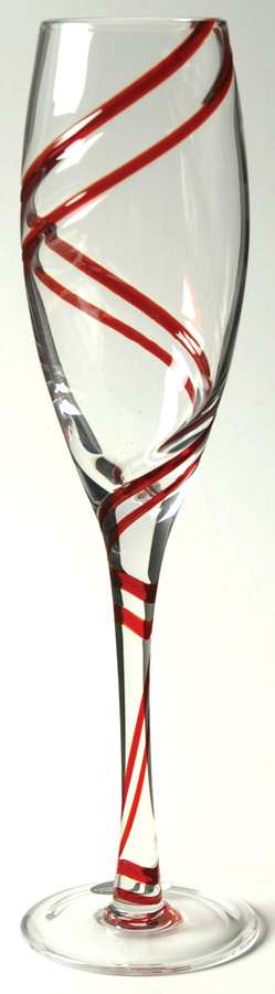 Double Swirl Red Fluted Champagne by Pier 1-1