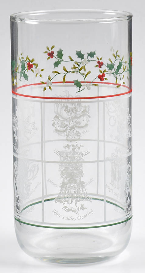 Twelve Days of Christmas 16 Oz Flat Tumbler by Pfaltzgraff-1