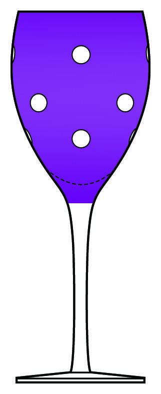 Etched Dots Violet Purple Wine Glass by Pier 1-1