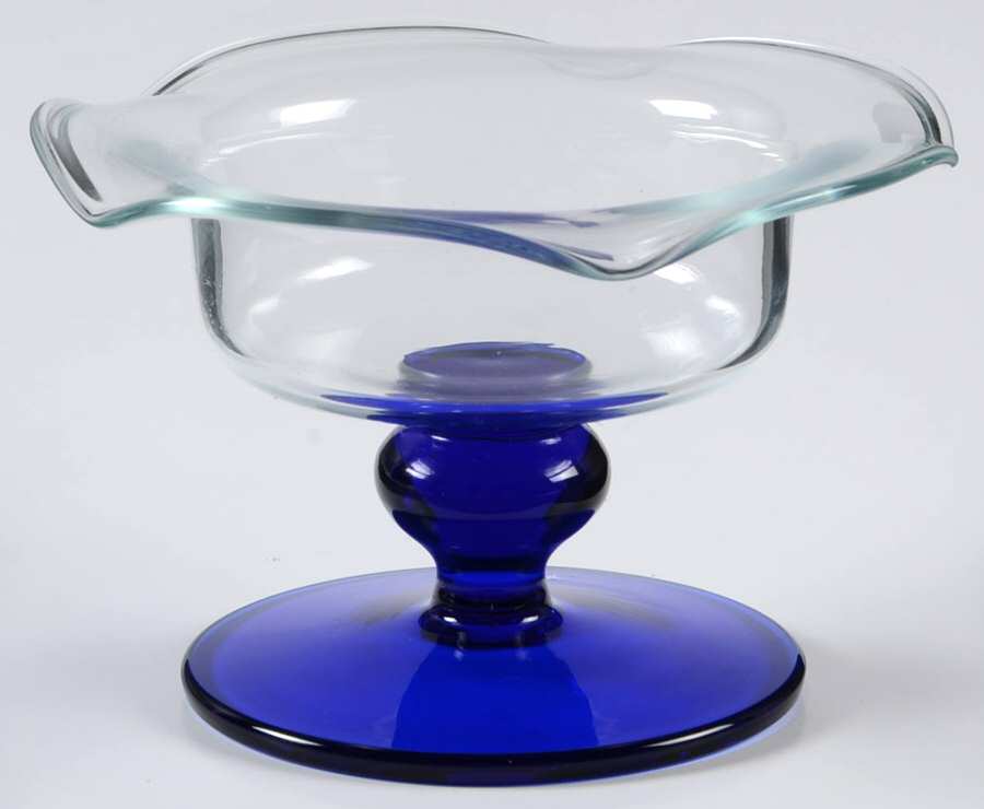 Crystal Sapphire 3" Pillar Candleholder by Princess House-1