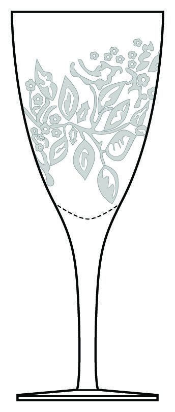 Etched Floral Water Goblet by Pier 1-1