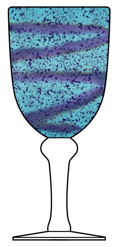 Peacock Swirl Water Goblet by Pier 1-1