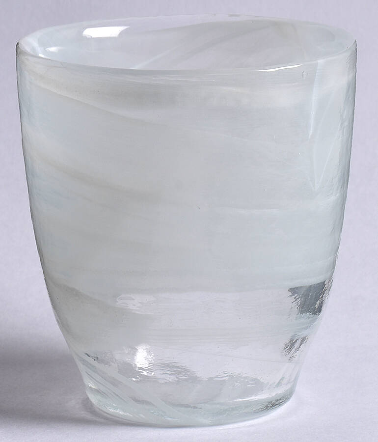 White Alabaster Niveus 10 Oz Flat Tumbler by Pier 1-1