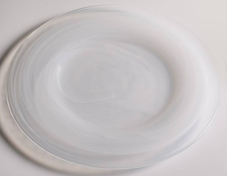 White Alabaster Niveus Dinner Plate by Pier 1-1