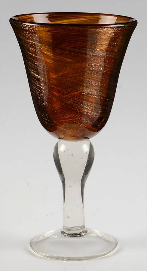 Gold Speckled Water Goblet by Pier 1-1