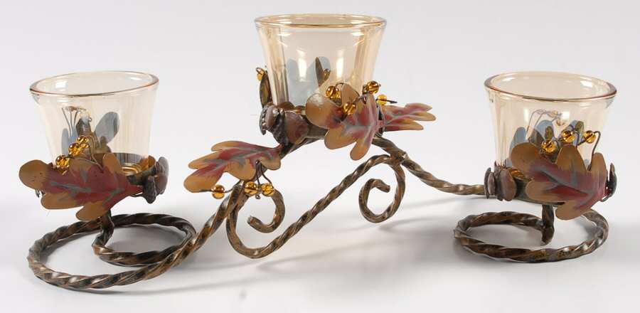 6245 Votive Centerpiece (3 Votives & Metal Stand) by Princess House-1